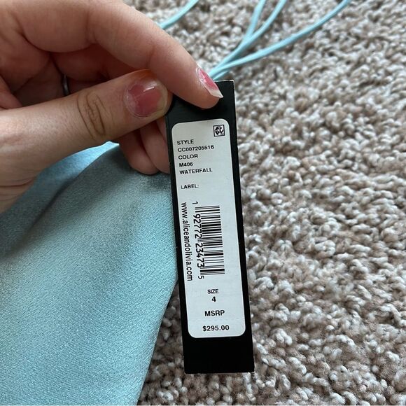 Alice + Olivia Silky Cowl Neck Mini Dress - Picture 5 of 16